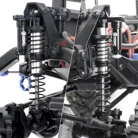 OGRC 100mm Aluminum Adjustable Piggyback Shock Absorber RC Damper for Axial SCX10 TRX4 TRX6 D90 1/10 RC Crawler Upgrade Parts (Silver)