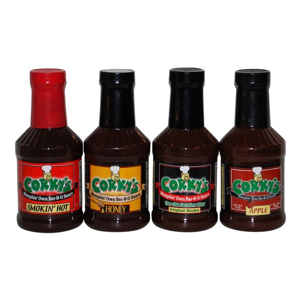 Ultimate Corkys Bar-B-Q Sauce Variety Bundle - 4 Items: 1