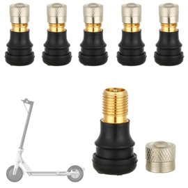 Electric Scooter Tubeless Tire Vacuum Valve,Rubber Tubeless Tire Valve Stems Scooter Parts,Wheel Gas Valve Electric Scooter Accessories for M365，Tubeless Tire Wheel Gas Valve