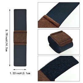 16 PCS Felt Furniture Pads with Hook and Loop Fasteners Floor Glides Tubing Protectors Chair Bottom Protector fits Most Chair Rails, Prevent Scratches