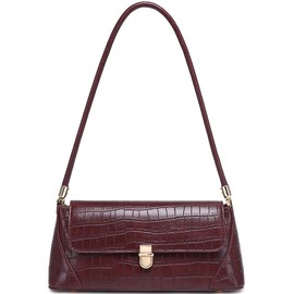 WSRYDJDL Shoulder Bags for Women Vintage Handbag Retro Classic Small Purse Cute Hobo Tote Handbag Mini Clutch Purse (Crocodile-Wine Red)