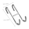 FUNOMOCYA 2pcs Over Door Hook Stainless Steel Dual Clothes Hanger