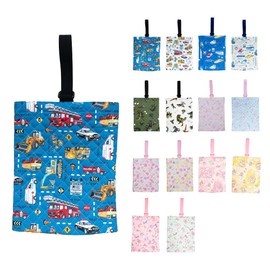 Arcobaleno Kids Shoe Bag, Shoe Holder, For Boys and Girls, Kindergarten, Kindergarten, Elementary School, Commuting to School, Fashionable, Made in Japan (Working Car, Indigo Blue) Shoes
