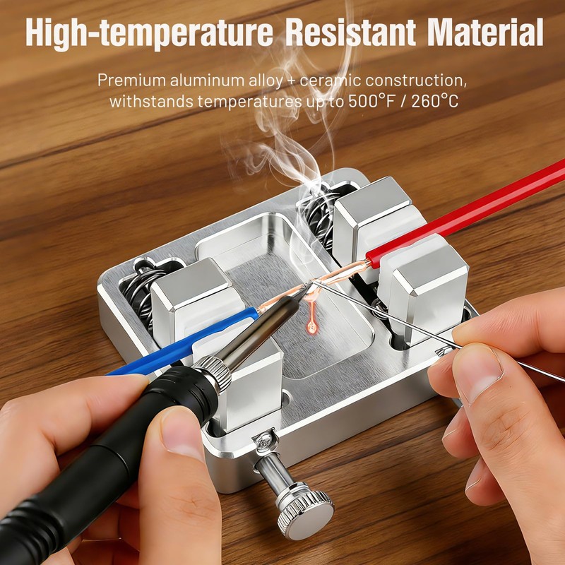 Heavy Duty Aluminum Soldering Clamp with Ceramic Jaw, Adjustable Welding