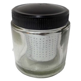 JEWEL TOOL Jar and Colander Set | 2.5" Glass Jar & 2" Brass Colander | Efficient Stone and Findings Cleaning Solution | Safe and Convenient Design