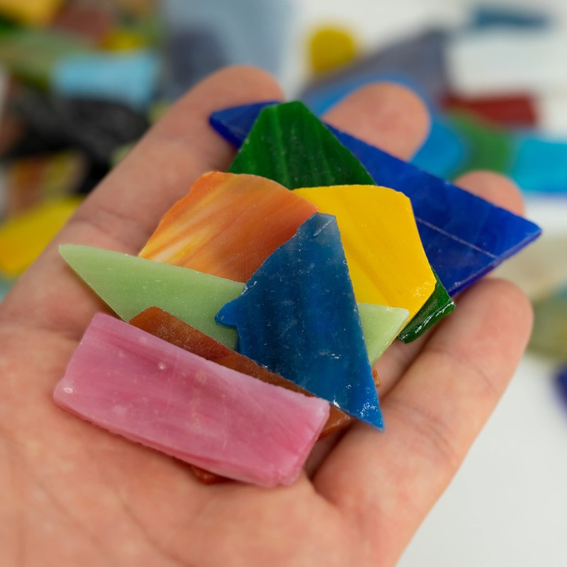 Mosaico irregular para manualidades, varios colores y formas, 400 g