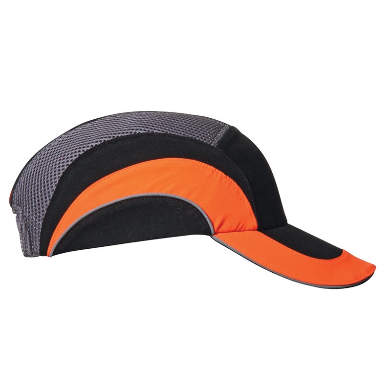 JSP Hardcap A1+ 7 cm Long Peak - Black/Hi-Vis Orange