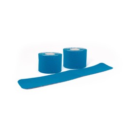 axion PRECUT Kinesiology Tapes Set of 2 Blue | 20 Pre-Cut Sports Tapes 25 x 5 cm | Waterproof • Skin Friendly • Elastic | Physio Tape Ideal for Sports