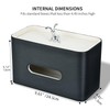 GORESE Cosmetic Tissue Box with Tray, Leather Tissue Box, Paper
