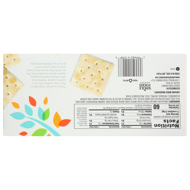 365 by Whole Foods Market, Salted Saltine Crackers, 16 Ounce