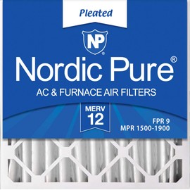Nordic Pure 20x20x4 MERV 12 Pleated AC Furnace Air Filter 1 Pack