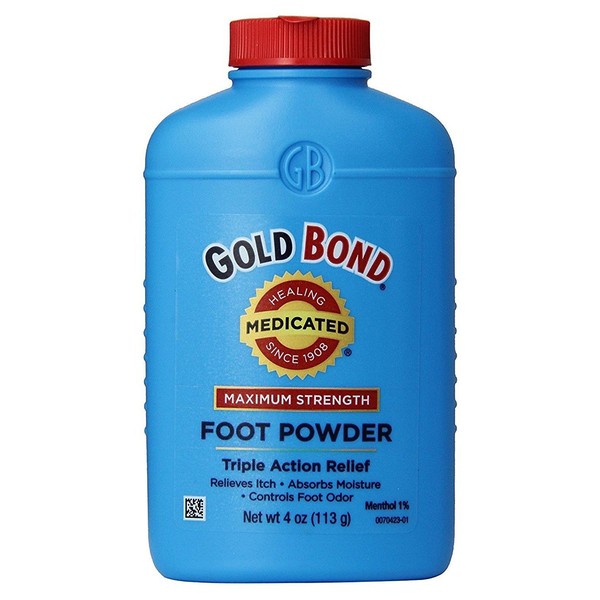 Gold Bond Foot Powder Medicated 4 Ounce (118ml) (2 Pack)