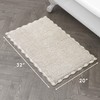 Laura Ashley Heathered Crochet Border 100% Cotton 20"x32" Skid-Resistant Bath