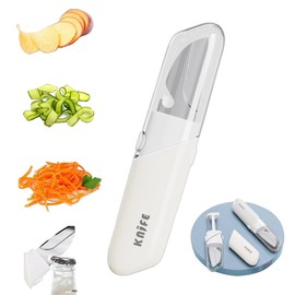 Ouliget Multifunctional Stainless Steel Fruit Knife Peeler,Outdoor Portable 5 in 1 Double Sided Paring Cutting Knifes,Potato Digging Knife Travel Pocket Bottle Opener for Travel, Camping, Kitchen