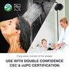 INAVAMZ Shower Heads with Handheld Spray Combo: 7.2" Rain Shower