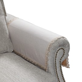 MINJIATEX Couch arm Covers, Non-Slip (2 pcs), Washable, for Living Room Recliner Chair, Protectors for Leather Sofa armrest slipcover, JYS-Beige