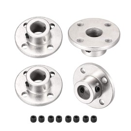 sourcing map Flange Coupling Motor Guide Shaft Coupling Motor Plug 10 mm Inner Diameter H13 x D16 Rigid for DIY Parts Pack of 4