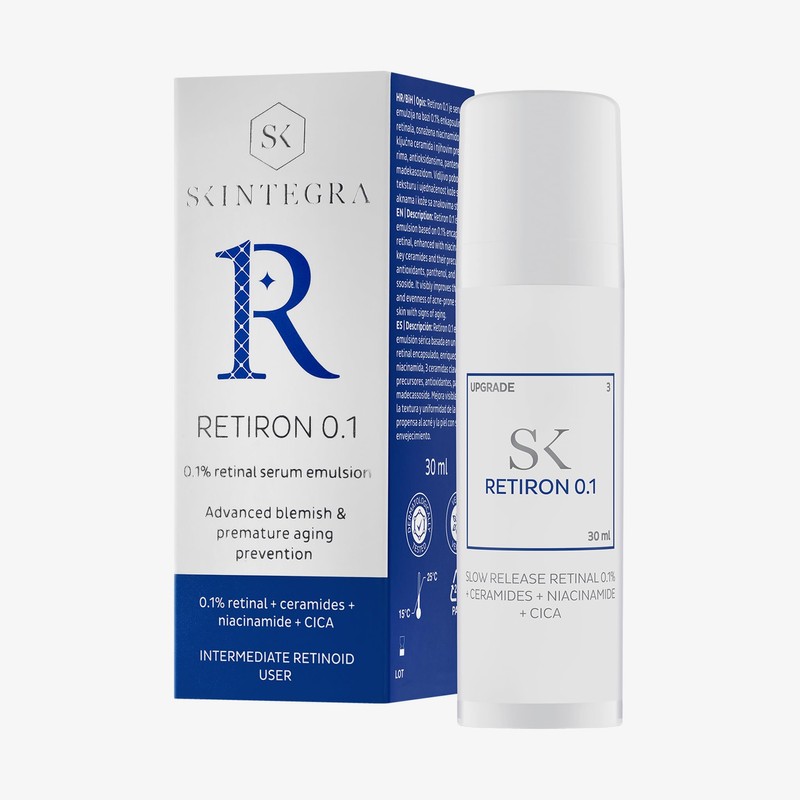Skintegra Retiron 0.1 - Anti-Ageing Serum with 0.1% Retinal, Reduces