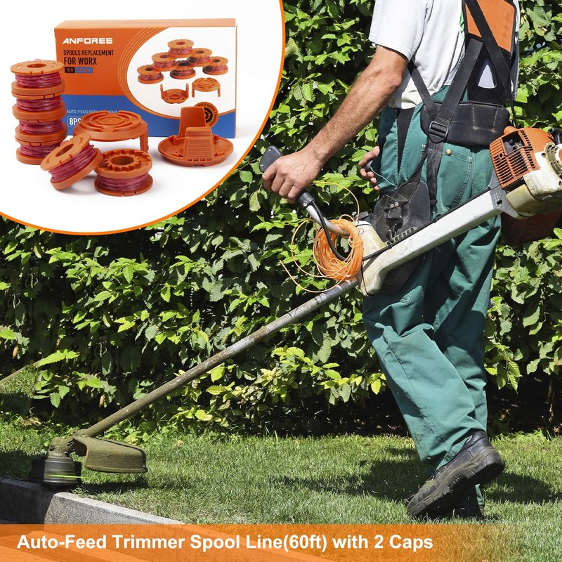 anforee Line String Trimmer, Auto Edger Spools Replacement Compatible for