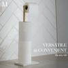MARMOLUX ACC Free Standing Gold Toilet Paper Holder Stand White