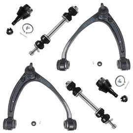 Detroit Axle - 6pc Front End Kit for Chevy Silverado GMC Sierra Yukon XL 1500 Tahoe Avalanche Escalade ESV EXT, 2 Upper Control Arms 2 Lower Ball Joints 2 Sway Bar Stabilizer Links Replacement