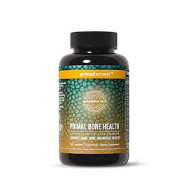 Primal Harvest Primal Bone Health Calcium Carbonate Bone Health Complex for Men & Women with Calcium, Magnesium, Zinc, Manganese, Potassium, & L-Carni