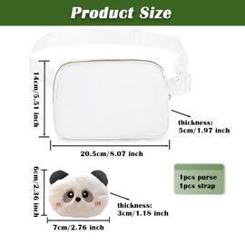 1 x Waterproof Belt Bag, 1 x Pendant, White Belt Bag, White Women's Belt Bag, Mini Belt Bag, Shoulder Bag, Fashion Belt Bag, White, Modern
