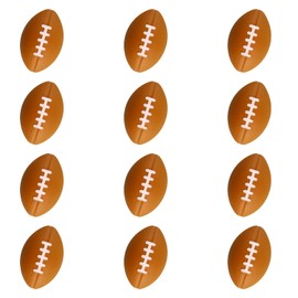 Bojueshaw 12 PCS Foam Sponge Stress Ball – Slow Rebound Squishy Toy for Stress Relief, Party Fidget Toy for Fun and Relaxation(Rugby)