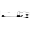 IFLASH Dual MicroUSB Splitter Charge Cable - Power up to
