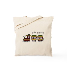 CafePress Polar Express Train Tote Bag Reusable Natural Beige Canvas Shopping Bag