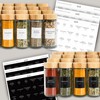 Glass Spice Jars with Label, 24PK Round Bamboo Spice Jar