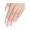MRSCOL Long Press on Nails,Coffin Press on Nails with Pink