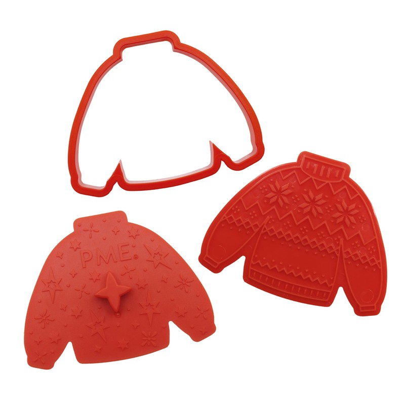 PME CH24CCC099 Cookie Cutters & Stamps, Cozy Christmas (Set of