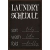 AGDeko® Tin Sign Laundry Schedule Sort Tody Wash Size 30