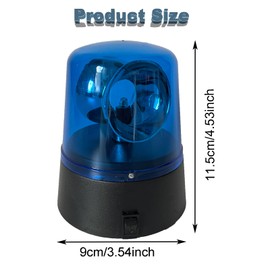 LIFTATAPA LED Strobe Light, 360 Degree Disco Party Rotating Lamp DJ Flashing Stage Lights, Emergency Police Car Beacon Siren Strobe Light with Switch Control for DJ Show Bar (Blue)
