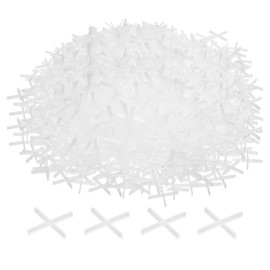 HARFINGTON 1000pcs Tile Spacers 1mm Hard Plastic Cross Tiles Leveler Spacer Installation Ceramic Spacing Clips for Wall Floor