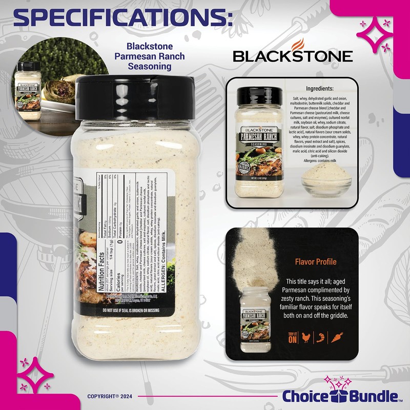 Blackstone Parmesan Ranch Seasoning Premium Barbecue Gourmet Griddle Rub 4