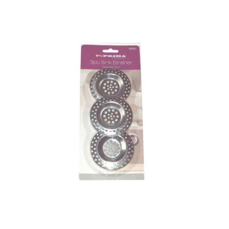 3PC SINK STRAINER PLUG HOLE WASTE