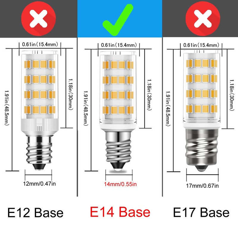Suiyueshentou 2-Pack E14 LED Bulb, 4W Equivalent 40W, Dimmable Warm