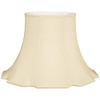 Royal Designs Scalloped Oval Bell Designer Lamp Shade, Beige, (9