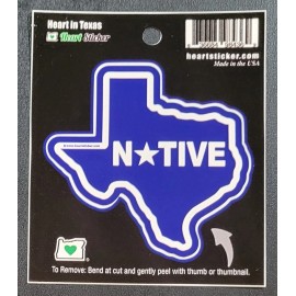 Vinyl Sticker - Texas Native - 3.5 x 3.5 Inches