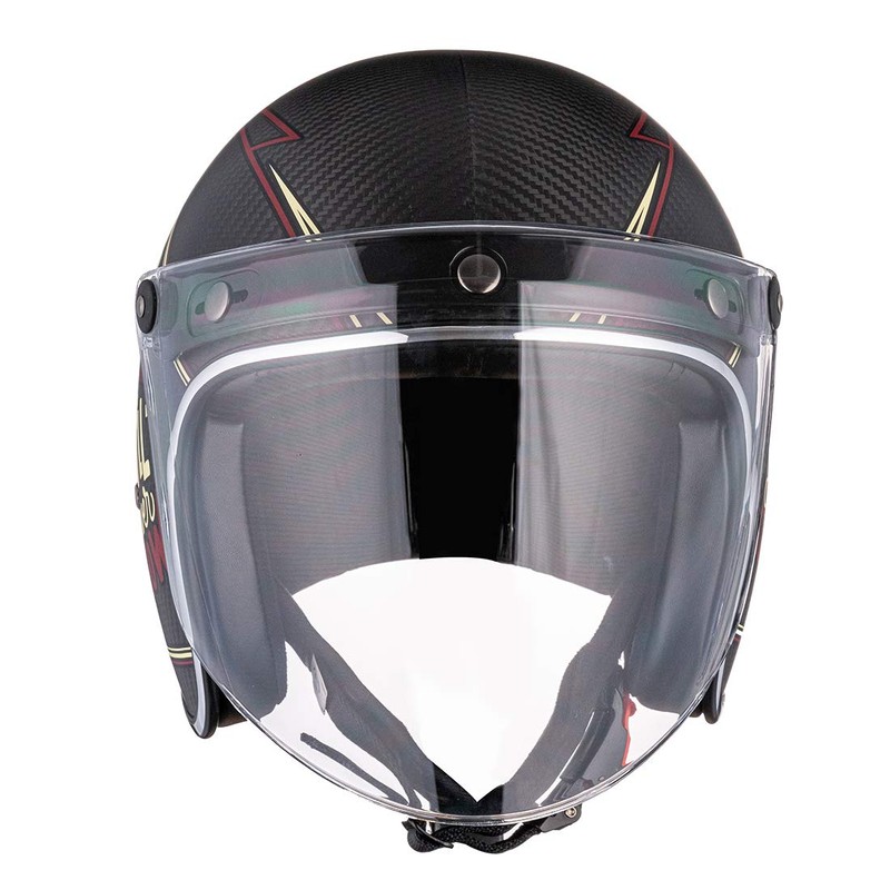 VCOROS Universal 3-Snap Flip Up Visor Shield Lens for Retro