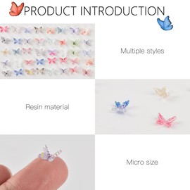 HUIANER Miniature Resin Butterflies 40pcs Dollhouse Miniature Tiny Butterflies Fairy Garden Dolls Toy Moss Landscape Decoration DIY Craft Home Decor