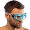 Cressi Swim Galileo Goggles with Tempered Glass, Transparent/White, One Size