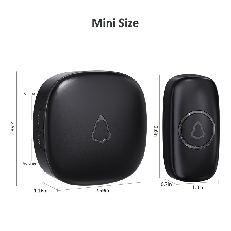 SECRUI Wireless Doorbell, Easy Installation, Adjustable Volumes, 58 Chimes, 1000Ft