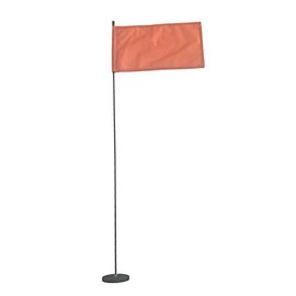 Magnetic Base Flag Holder - Hold Force 44 lbs. Flex Steel Spring Pole 36 inch (8 x 13) Orange Flag
