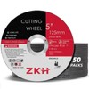 ZKH 5 Inch Cut Off Wheels, 50 Pack Thin Metal