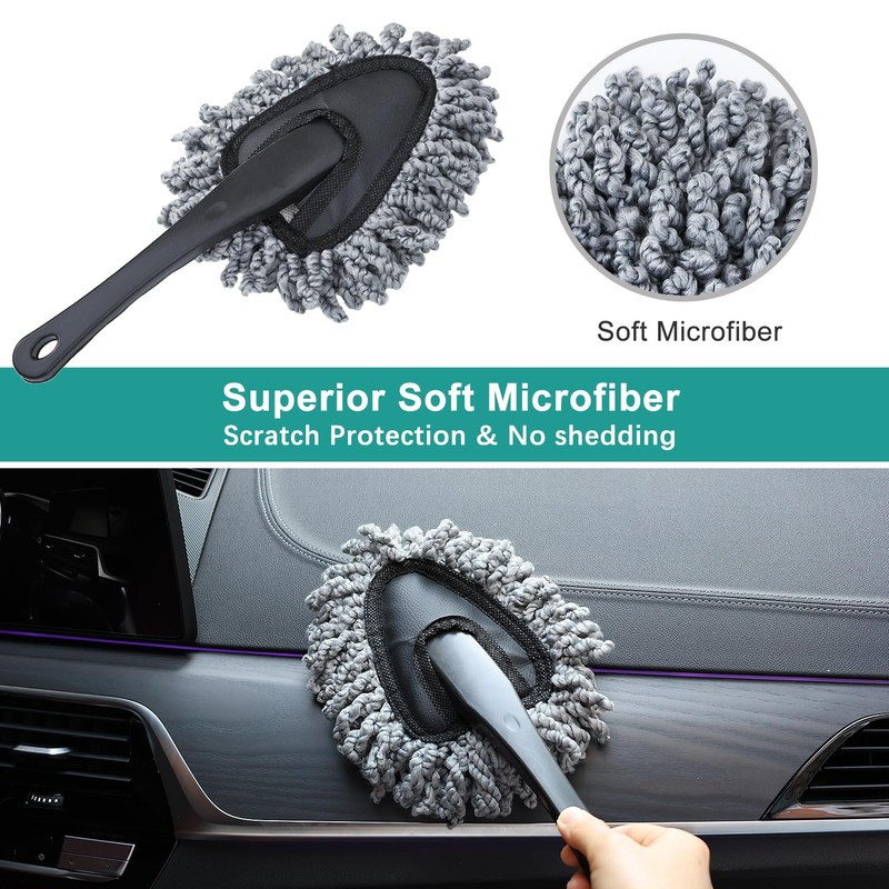 2 Pack Super Soft Microfiber Duster Brush, Dusting Tool, Cleaning