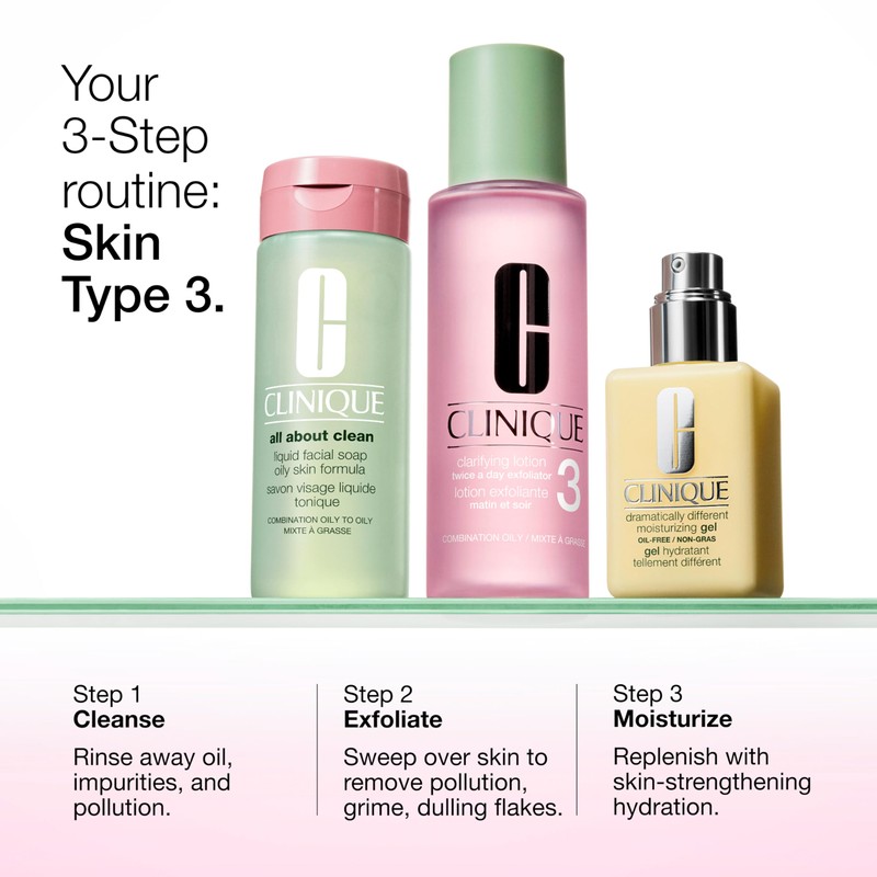 Clinique 3-Step Clarifying Lotion Face Exfoliator 3 | Toner With