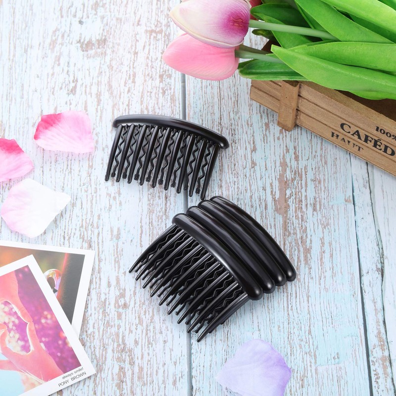 Gejoy 12 Pieces Plastic Teeth Hair Combs Tortoise Side Comb